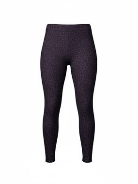 Unbranded Leopard Print Leggings Black Gray High Waist Stretch 26” Inseam